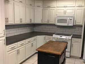 Antique White Kitchen Cabinet Refinish And Extension
